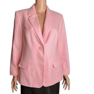 Sag Harbor Pink Blazer 10P Career Wear Vintage Business Academia Work Preppy